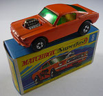 08b Ford Mustang Wild Cat Dragster -  orange  / Bodenplatte gelb