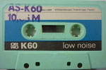 ORWO Kassette K60 VEB Chemiefaserwerk Premnitz / Gehäuse mintgrün / 4-fach Verschraubung / ohne RMS und Stereo Aufdruck / AS (außer Standard) Aufdruck (diese Kassetten hatten nicht die volle Bandlänge und wurden deshalb für 10,35 M verkauft)