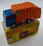 Matchbox 36D Ford Refuse Truck blau / Aufbau orange / Klappe orange / Bodenplatte silber
