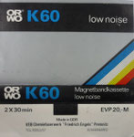 ORWO Einleger K60 VEB Chemiefaserwerk Premnitz / ohne Qualitätssiegel / Preis 20,- M / Mitte schwarzer Balken