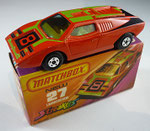 27B Lamborghini Countach orangerot / Aufdruck gelb / Scheiben blaugrün / Einrichtung gelb / Bodenplatte anthrazith