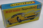 Matchbox 33A Lamborghini Miura H-Box / Modell gelb