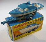 09A Boat and Trailer - Trailer blau / Boot oben blau / aus TP 5 und TP 105