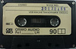 Kassette ORWO Fe I K90 (Dessau) / Gehäuse schwarz /Fenster groß / 4 fach Verschraubung / 4 zeiliger Aufdruck