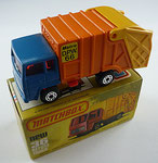 Matchbox 36D Ford Refuse Truck blau / Aufbau orange / Klappe gelb / Bodenplatte silber