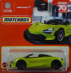 Matchbox 2022-003-1246 2019 McLaren 720S Spider / nochmals im B-Case 2023 mit 70 Jahre Aufdruck erschienen