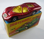 Matchbox 45a Ford Group 6 / weinrot / Aufkleber "45" eckig / Bodenplatte blaugrün