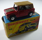 18A Field Car weinrot / Dach hellbraun / Sitze schwarz / Schachbrettaufkleber aus TP 8
