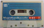 ORWO K60 Kassette transparent / Aufkleber blau / 6-fach Verschraubung
