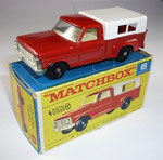 Matchbox 06D Ford Pickup / silberner  Grill / neues Modell mit RW-Rädern