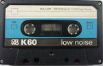 ORWO Kassette K60 VEB Chemiefaserwerk Premnitz / Gehäuse schwarz / 4-fach Verschraubung / mit RMS und Stereo Aufdruck
