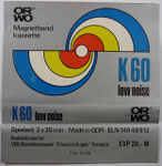 ORWO Einleger K60 VEB Chemiefaserwerk Premnitz / mit "konvektioniert" im Schriftzug / ohne Qualitätssiegel