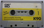 ORWO K90 Kassette grau / Aufkleber gelb  / 4-fach Verschraubung