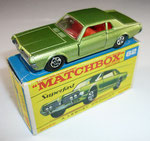 Matchbox 62A-SF Mercury Cougar / mintgrün / umgestellt auf SF-Modell / 3. SF-Box (schwarzer Superfastschriftzug und Superfastmodell)
