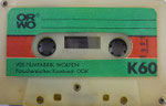 ORWO K60 Kassette transparent / Aufkleber grün  / 6-fach Verschraubung