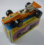Matchbox 34A Formula 1 Racing Car / orange / Aufkleber 16 - schwarz gelb / breite Räder