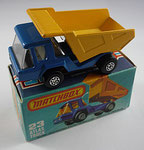 23B Atlas Truck (einmalige Nachauflage 1991 im Multipack mit China Bodenplatte) hellblau-Kipper gelb / Sitze grau / Scheiben klar / Bodenplatte