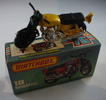 18B Hondarora gelb / Gabel und Kotflügel schwarz / Motor und Auspuff chrom / Räder 5 Speichen / ohne Aufkleber