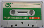 ORWO K60 Kassette hellgrau / Aufkleber dunkelgrün / 5-fach Verschraubung