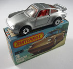 03C Porsche Turbo - silber / Verglasung klar / Einrichtung rot / Bodenplatte braunmetallic