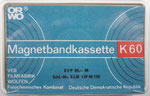 ORWO K60 Plastebox Einleger blau mit Preisaufdruck