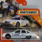 Matchbox 2020-1198-007 Chevy Caprice Classic Police / neues Modell / N-Case 2019