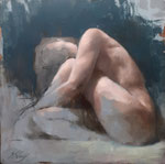 huile sur bois 30x30 cm collection privée