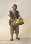 code #6 - ragazzo con cesto di formaggi, cm 26 - € 200
