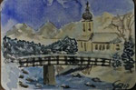 Ramsau im Winter, Aquarell (2017)