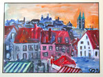 Nürnberg, Abendstimmung (mein 2. Ölbild) (2026)