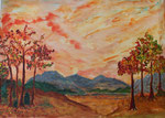 Herbstlandschaft im Voralpenland, Acryl (2020)