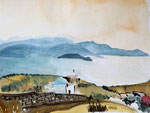 Bucht in Milos, Aquarell (2022)