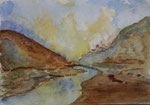 Englische Landschaft, Aquarell (2009) im Privatbesitz