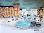 München am karlsplatz, Aquarell (2024)