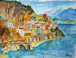 Italien, Amalfiküste, Aquarell (2022)