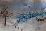 Winterlandschaft, Aquarell (2016)
