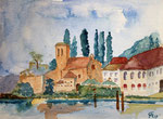 Gardasee, Punta San Vigilio, Aquarell (2017)