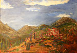 Italienische landschaft, nördlich Verona, Acryl (2012)