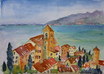 Castelletto di Brenzone, Gardasee, Aquarell (2020)