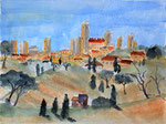 San Gimignano, Landschaft, Aquarell (2023)