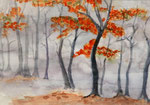 Herbstwald, Aquarell (2014)