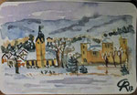 Goldegg im Winter, Aquarell (2017)