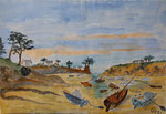 Bretagne, Low Tide, Aquarell (2021)
