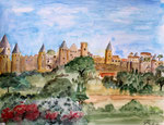 Carcassonne, Aquarell 2022
