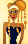 Fraÿda. Néopastel aux doigts, sur bois. 70x100 © Saëlle Knupfer