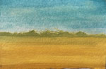 Paysage sur papier. Acryl. ©Saëlle Knupfer