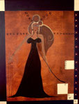 Enracinée. Acryl et néopastel aux doigts, sur bois. 40x50. © Saëlle Knupfer