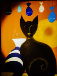 Mukuleel. Néopastel aux doigts, sur bois. 70x100 ©Saëlle Knupfer