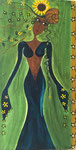 La Fée Bleue. Acryl sur bois. 35x18. ©Saëlle Knupfer
