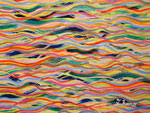 color waves #2　acrylic and colored pencil, 14×18cm, Private Collection